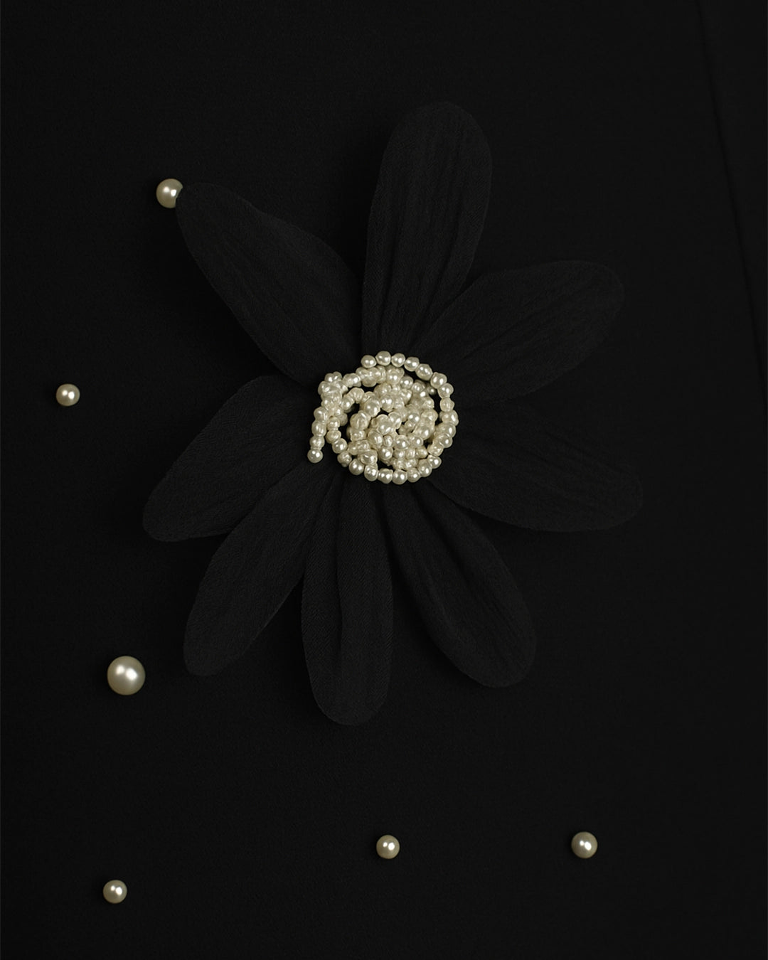 Mini Dress with Pearl & Flower - bebonlolo