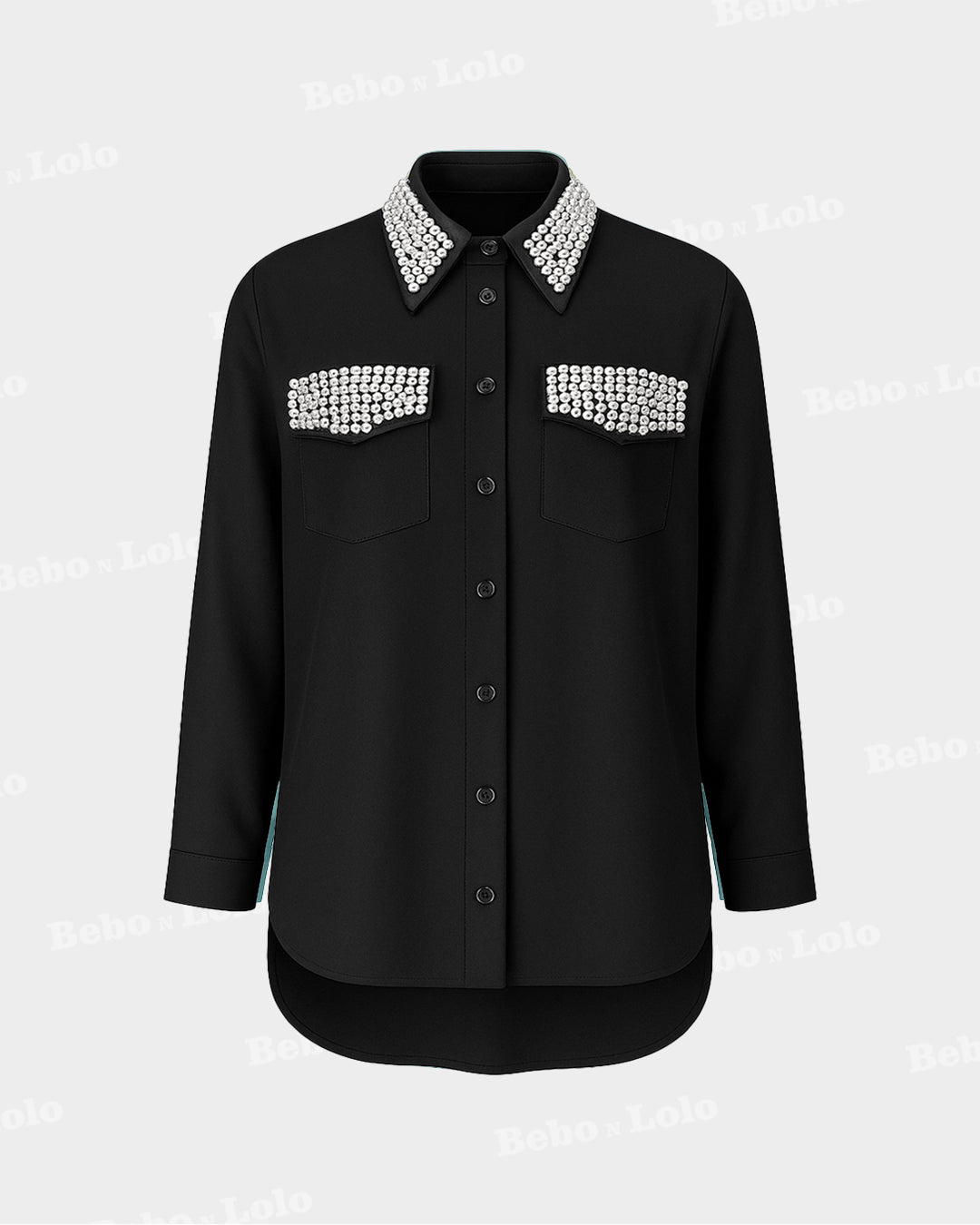 Heavy Studded Pearl Shirt