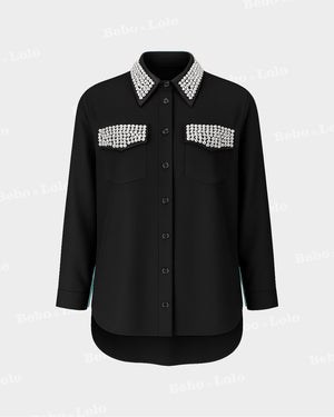 Heavy Studded Pearl Shirt