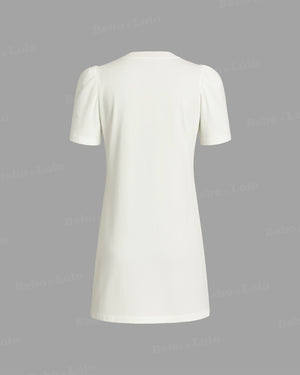 Mini Dress With  Flower Chain Design
