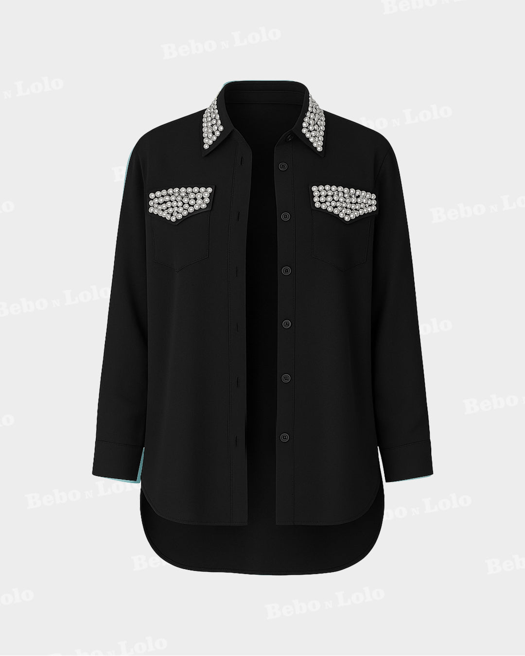 Heavy Studded Pearl Shirt
