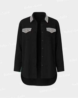 Heavy Studded Pearl Shirt