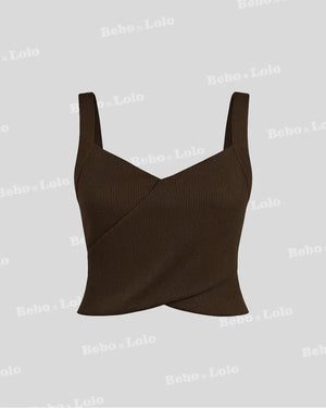 Tank Top with Sweetheart Neck - bebonlolo