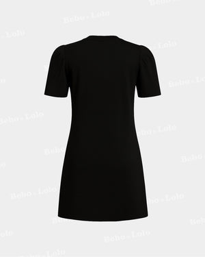 Mini Dress With  Flower Chain Design
