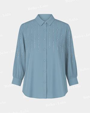 Crystal Line Drop Plus Size Shirt