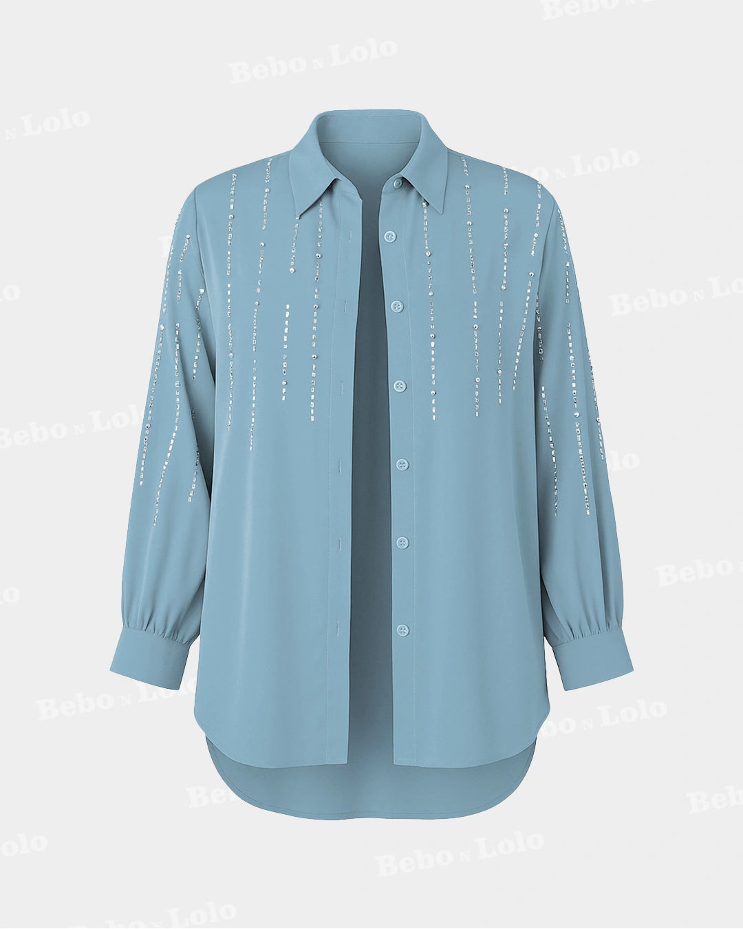 Crystal Line Drop Plus Size Shirt