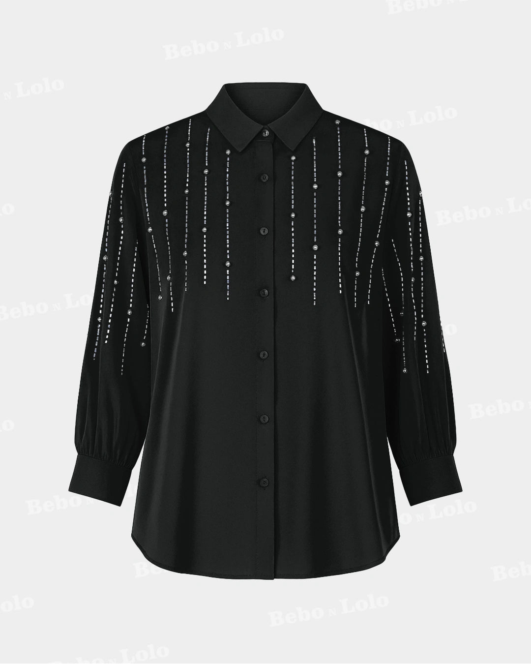 Crystal Line Drop Plus Size Shirt