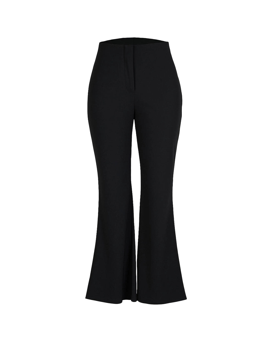 Black flared pants on a white background