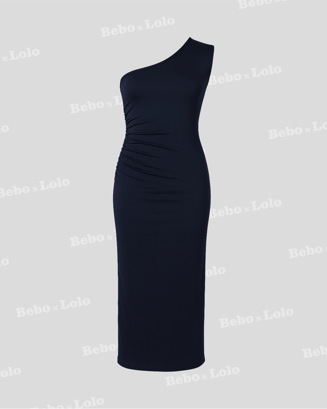 One Shoulder Bodycon Ruched Dress 