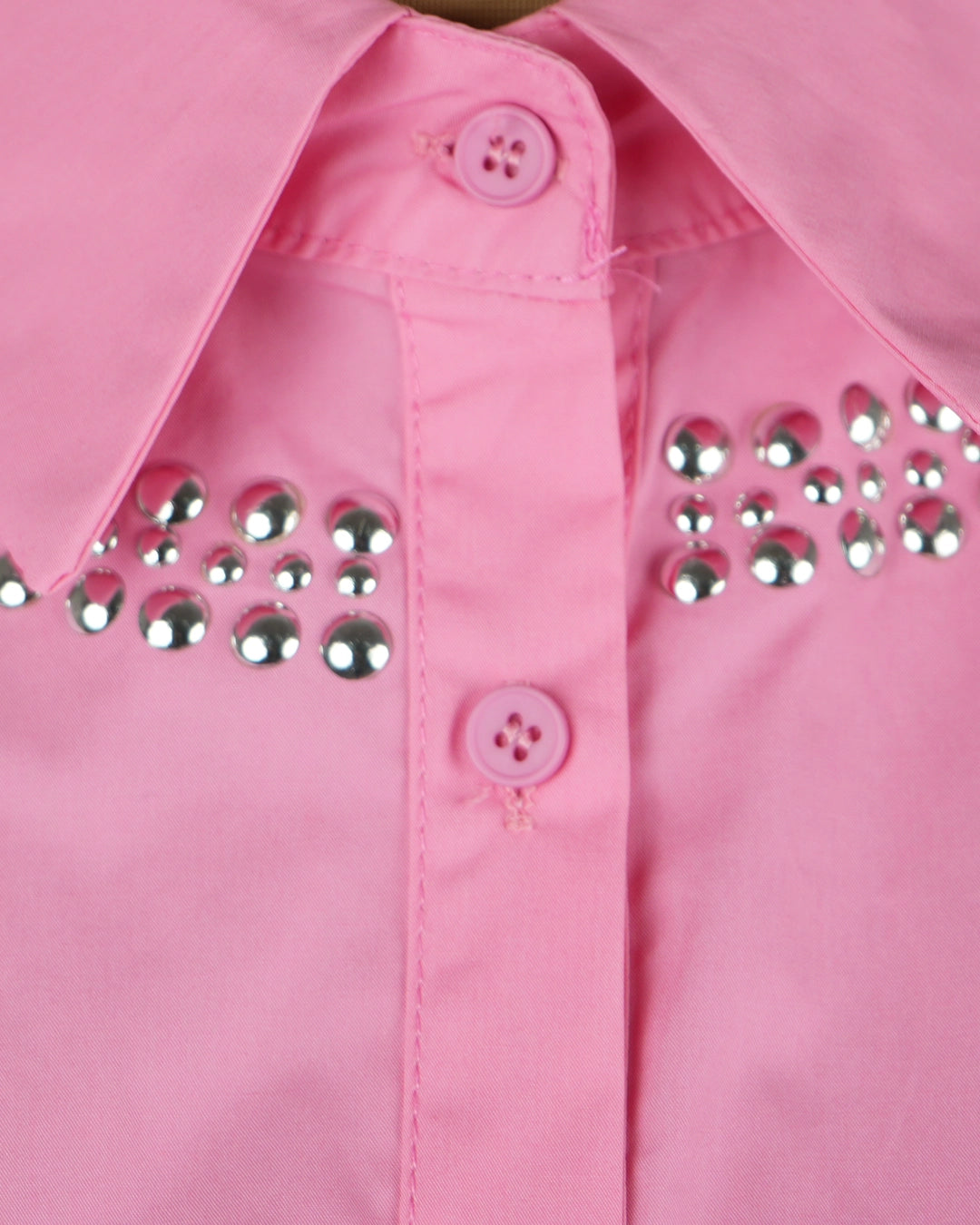 Metal Studded Plus Size Shirt