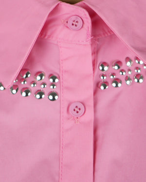 Metal Studded Plus Size Shirt