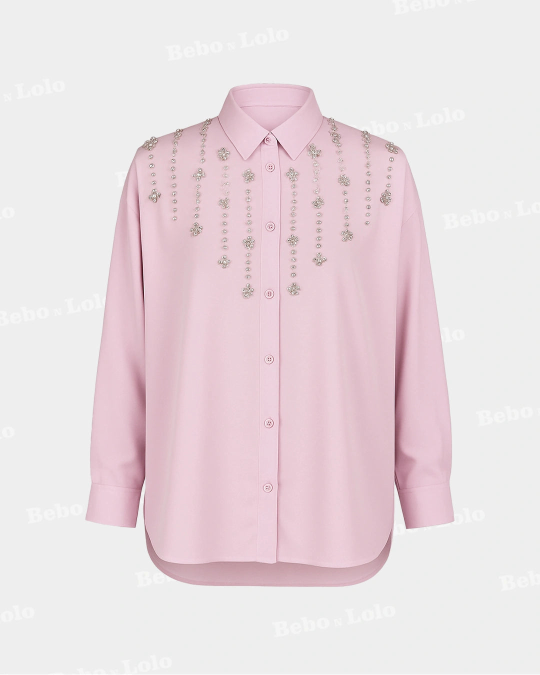 Heavy Crystal Studded Shirt
