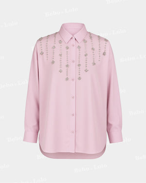 Heavy Crystal Studded Shirt
