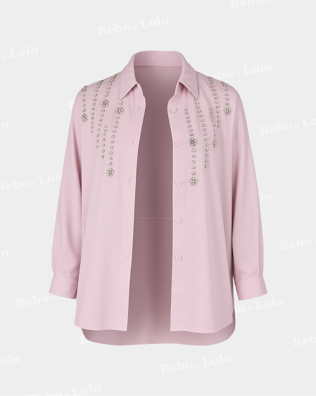 Heavy Crystal Studded Shirt