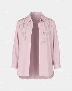 Heavy Crystal Studded Shirt
