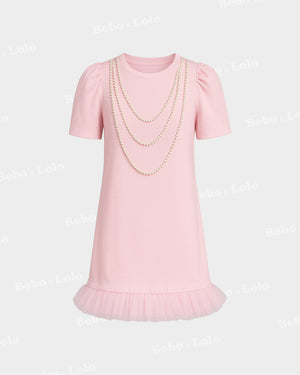 Pearl Layered Mini Dress