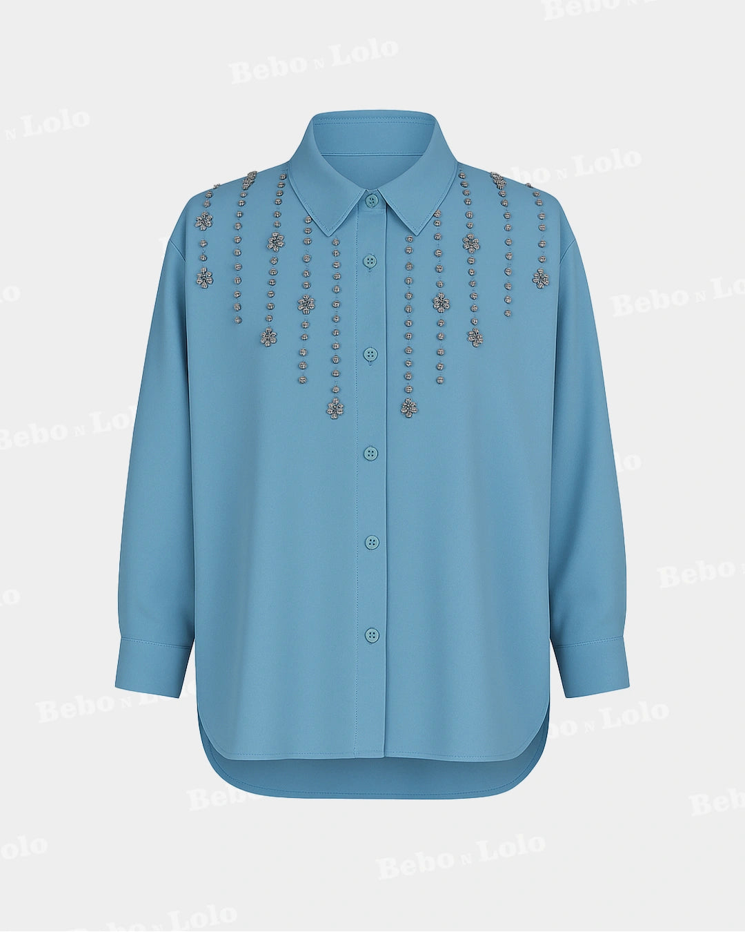 Heavy Crystal Studded Shirt
