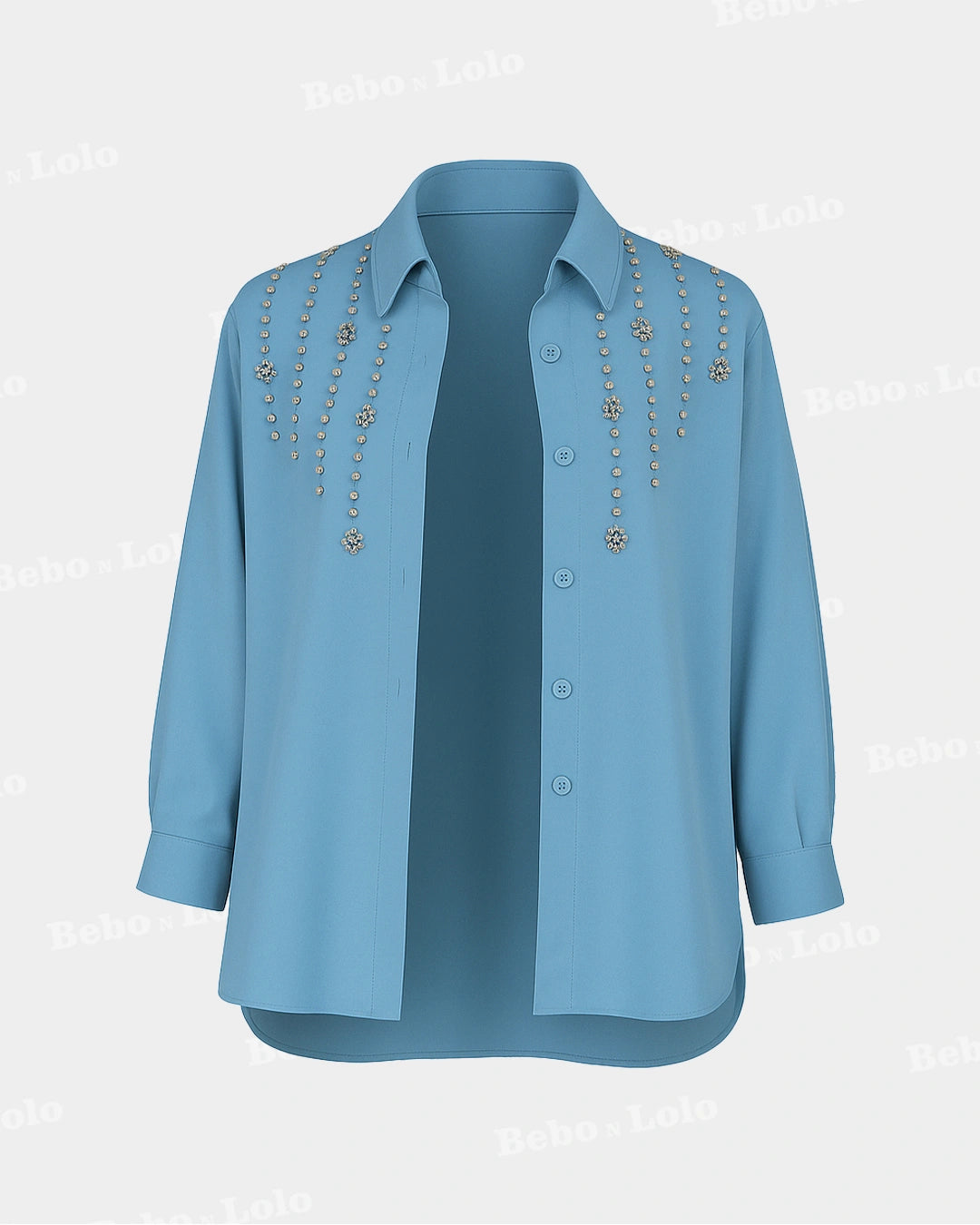 Heavy Crystal Studded Shirt