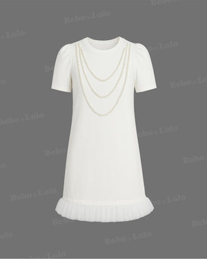 Pearl Layered Mini Dress