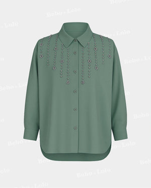 Heavy Crystal Studded Shirt
