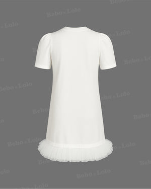 Pearl Layered Mini Dress