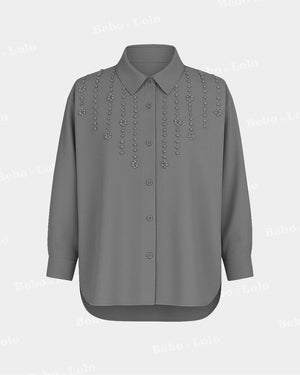 Heavy Crystal Studded Shirt