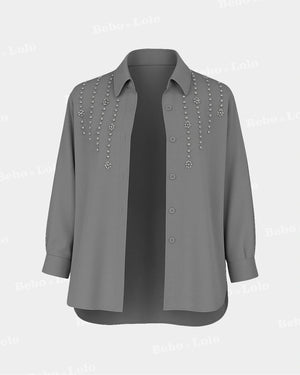 Heavy Crystal Studded Shirt