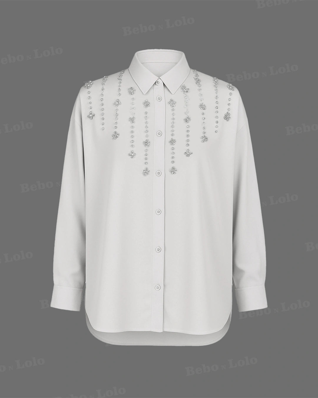 Heavy Crystal Studded Shirt