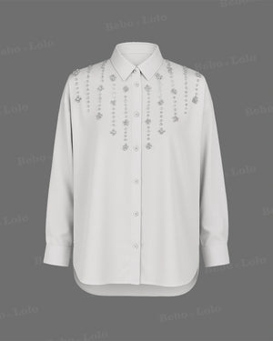Heavy Crystal Studded Shirt