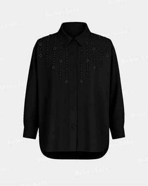 Heavy Crystal Studded Shirt
