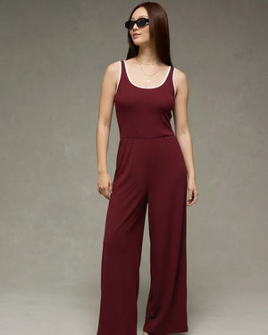 Women Round Neck Jumpsuit