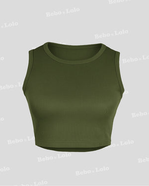 Ribbed vest top