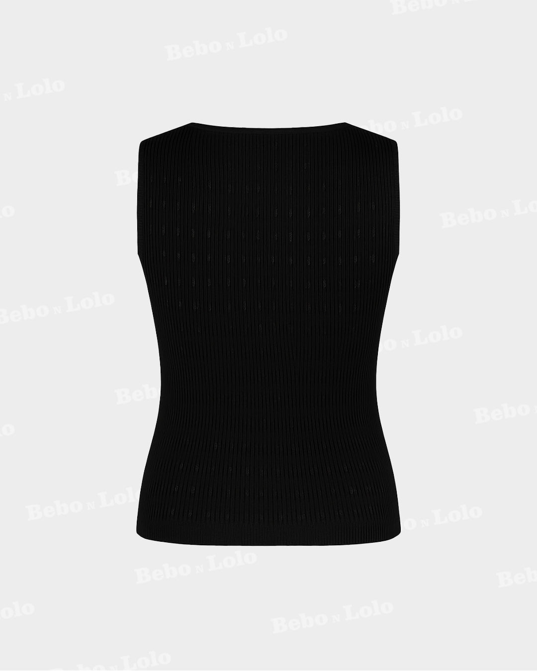 Crystal Line Luxe Ribbed Knit top