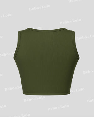 Ribbed vest top