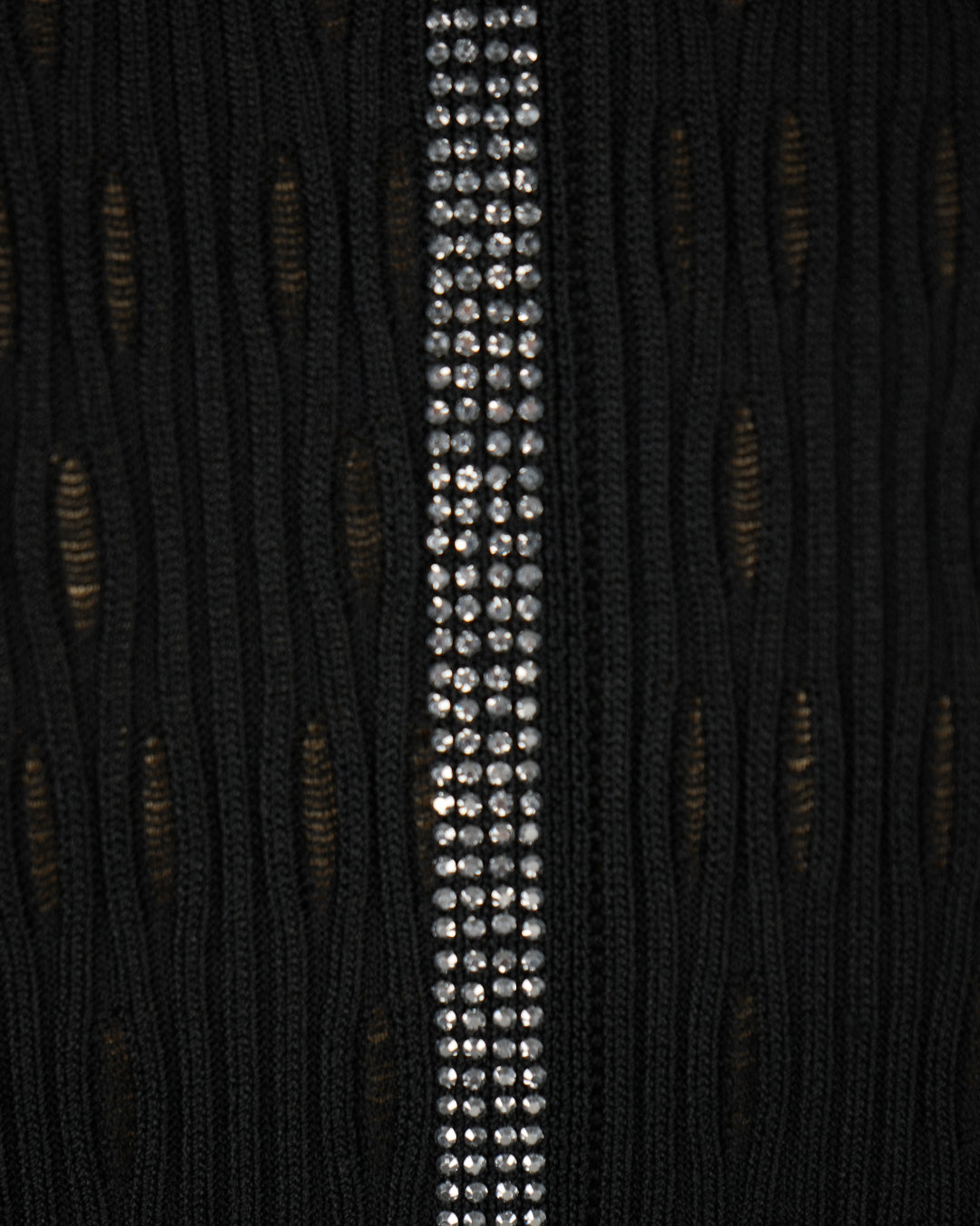 Crystal Line Luxe Ribbed Knit top