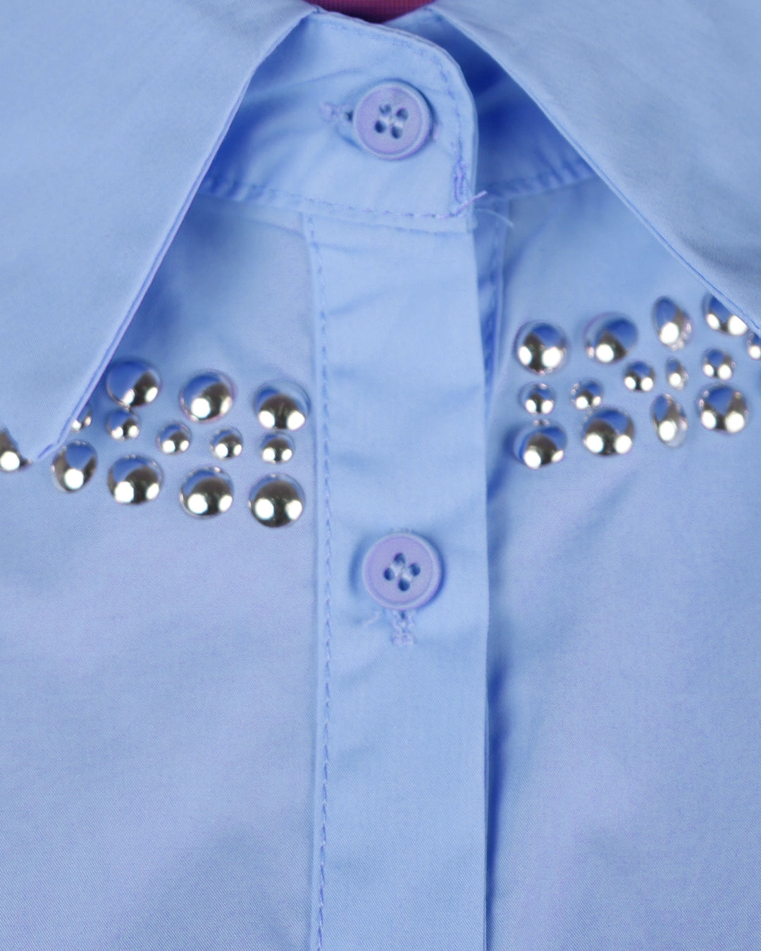 Metal Studded Plus Size Shirt