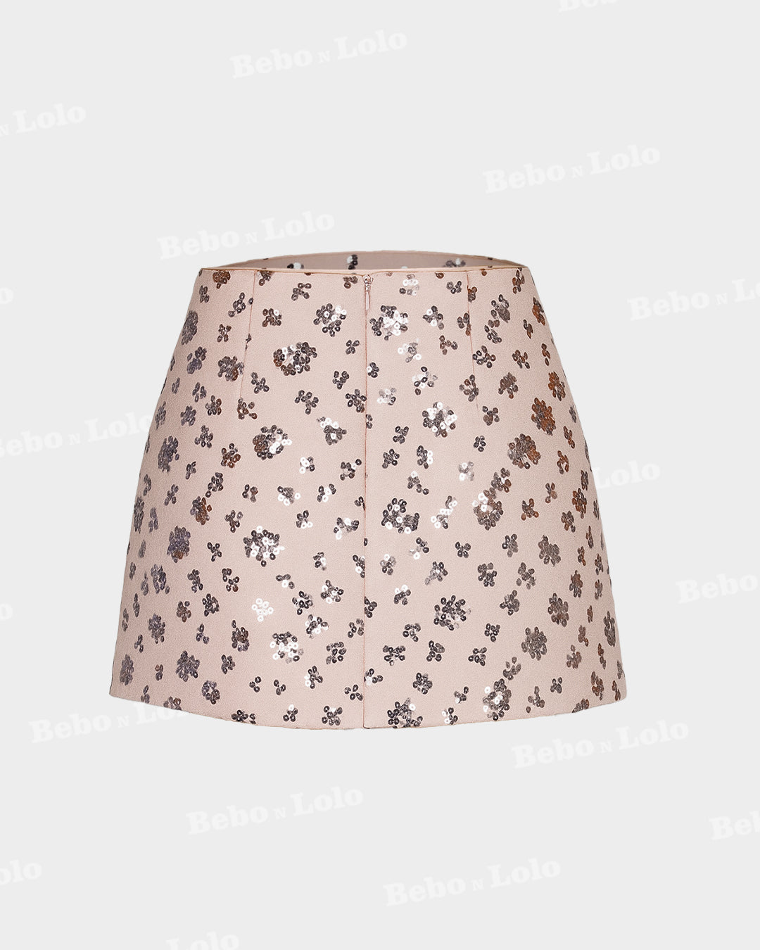 Cocktail Sequin Embellished Mini Skirt