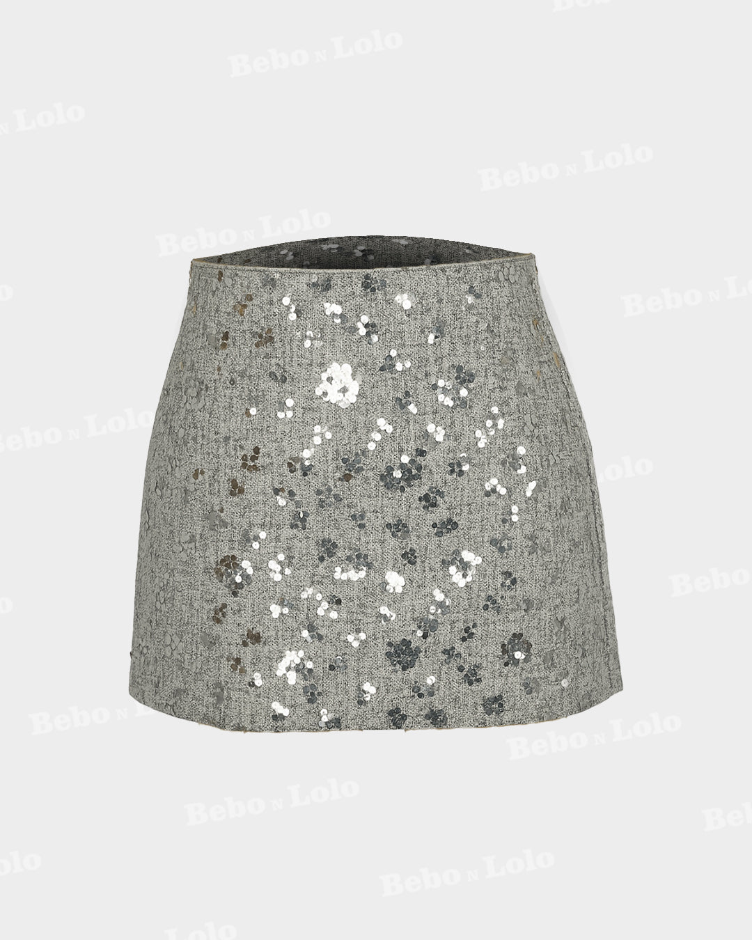 Cocktail Sequin Embellished Mini Skirt