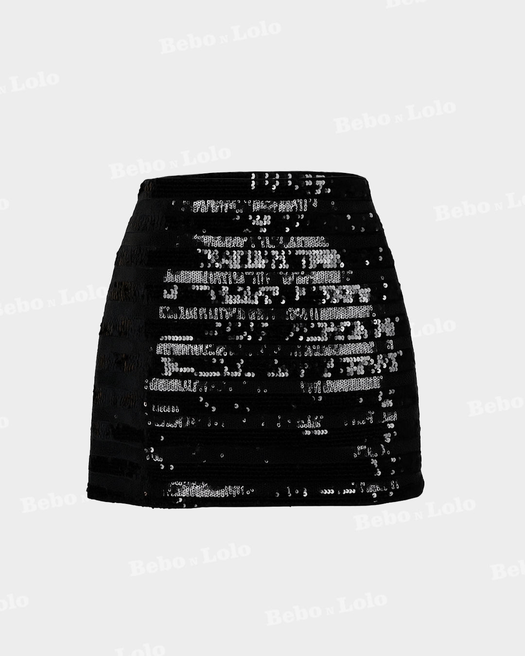 Black sabine sequin mini skirt