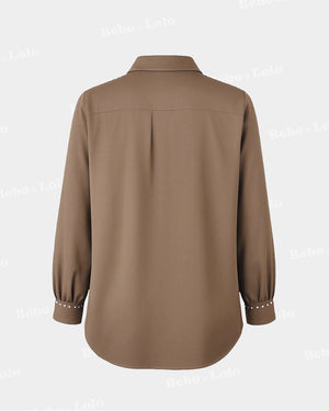 Studded Plus Size Shirt - bebonlolo