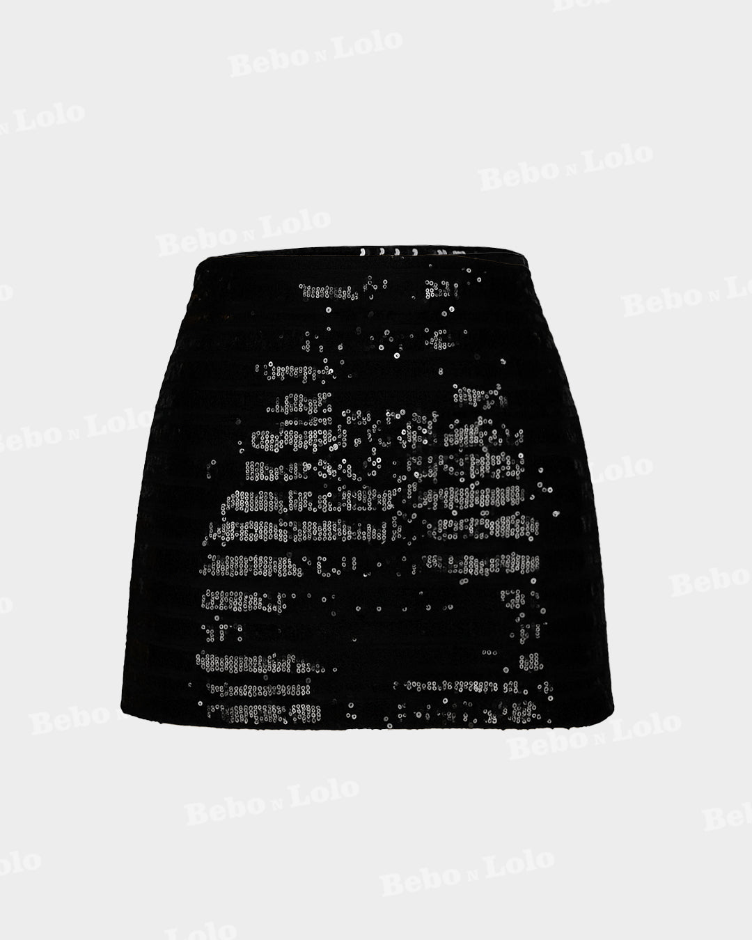 Black sabine sequin mini skirt