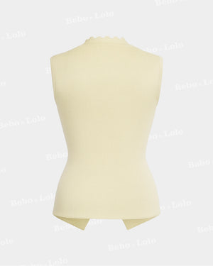 Luxe Waistcoat with Flower & Gold Button
