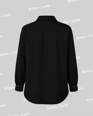 Studded Plus Size Shirt - bebonlolo