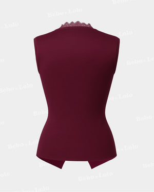 Luxe Waistcoat with Flower & Gold Button