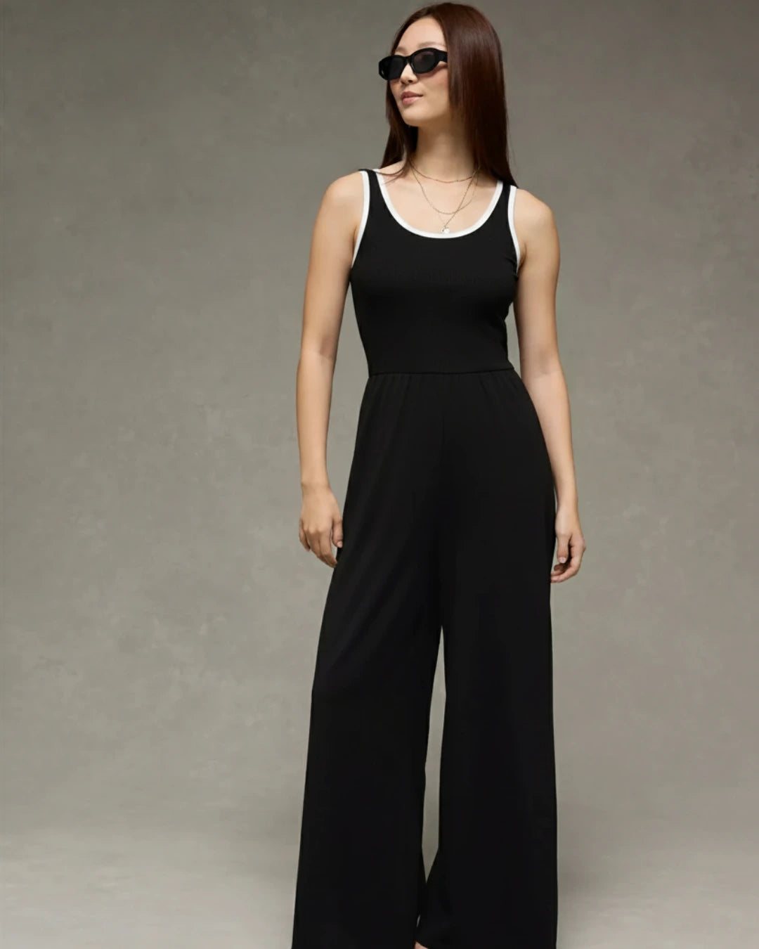 Women Round Neck Jumpsuit