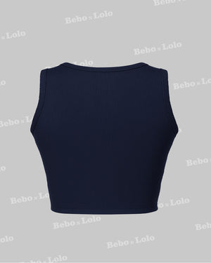 Ribbed vest top - bebonlolo