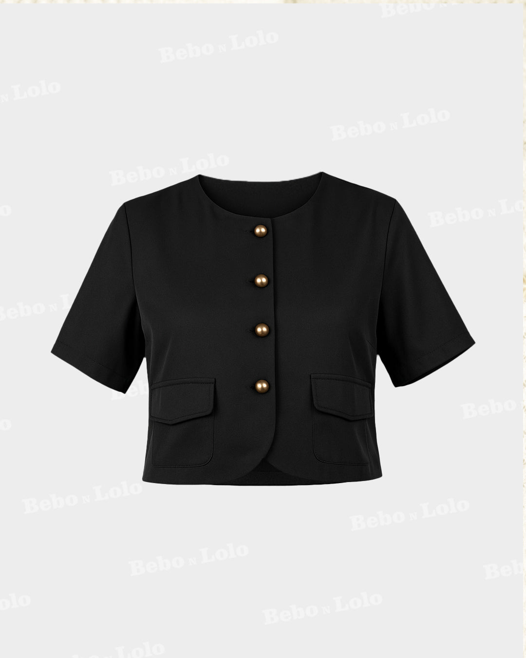 Crop tailored blazer