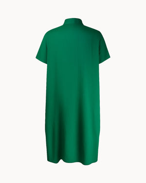 Green dress on a white background
