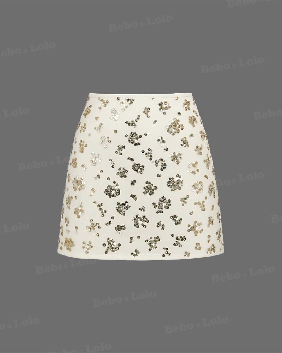 Cocktail Sequin Embellished Mini Skirt