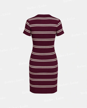 stripe cherry red